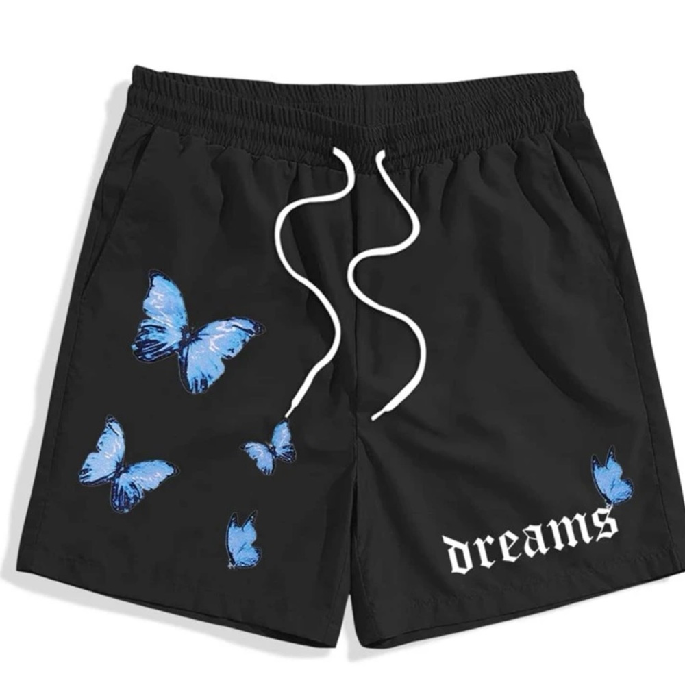 Butterfly Drawstring Shorts x SHEIN